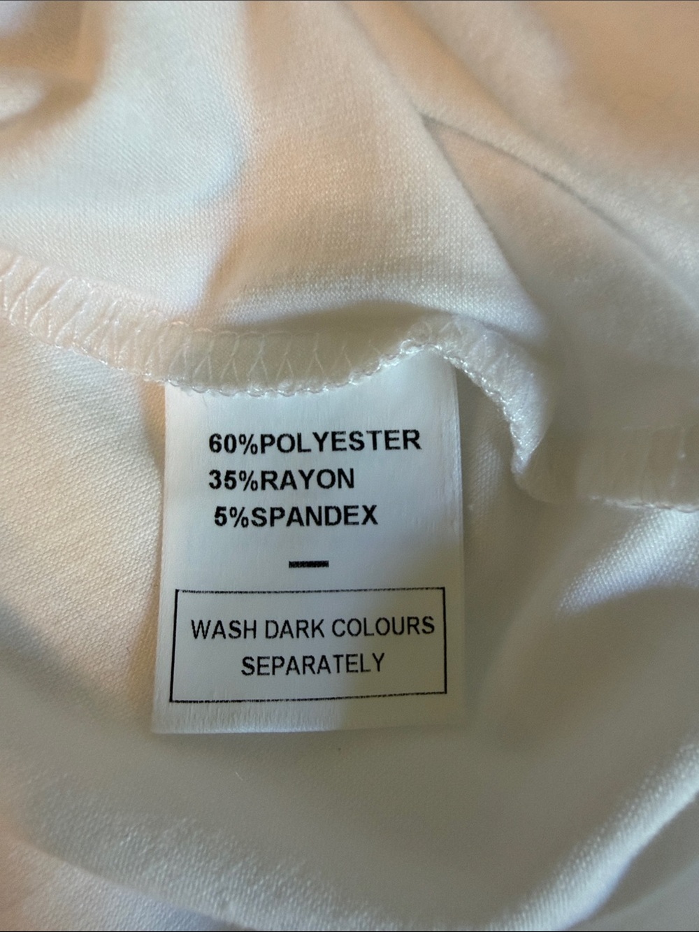 V-Neck Short Sleeve Top in White with Subtle Puff Sleeve - Picture 6 of 7